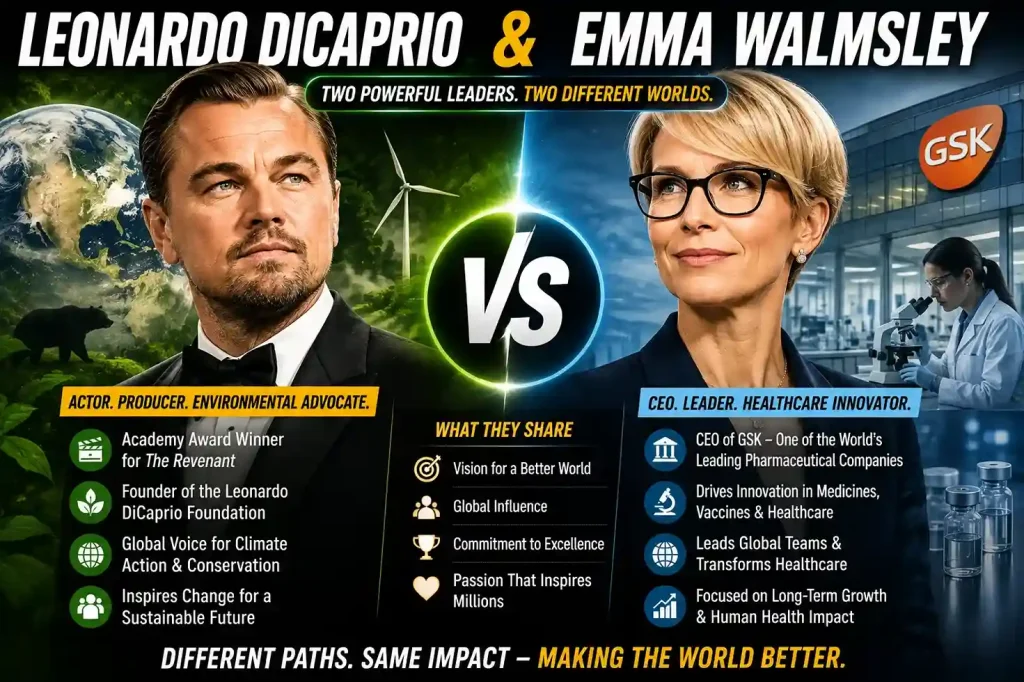 Leonardo DiCaprio and Emma Walmsley